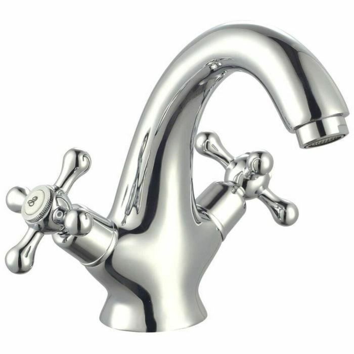 Edouard Rousseau Grifo Mezclador de Fregadero Mecánico Caño Fijo Beverley, Estilo Retro, Cabeza Cerámica 1/4, Ahorro de Agua, Latón Edouard Rousseau Grifo Mezclador de Fregadero Mecánico Caño Fijo Beverley, Estilo Retro, Cabeza Cerámica 1/4, Ahorro de Agua, Latón