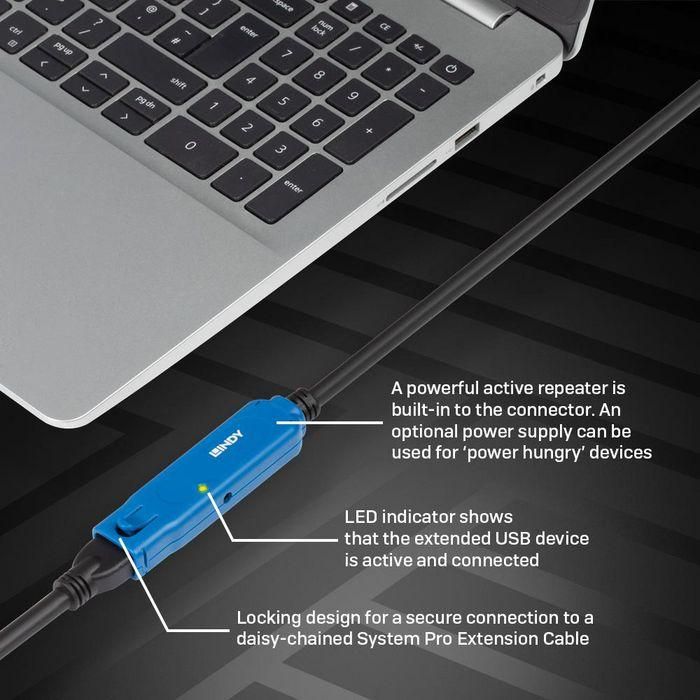 Lindy 20m USB 3.0 Active Extension Pro 4 Lindy 20m USB 3.0 Active Extension Pro 4