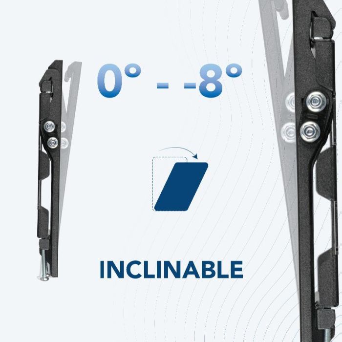 DAEWOO Soporte Fijo de TV para Pantallas 23 a 43 Pulgadas con Inclinacion de 8 Grados, Capacidad 45 kg