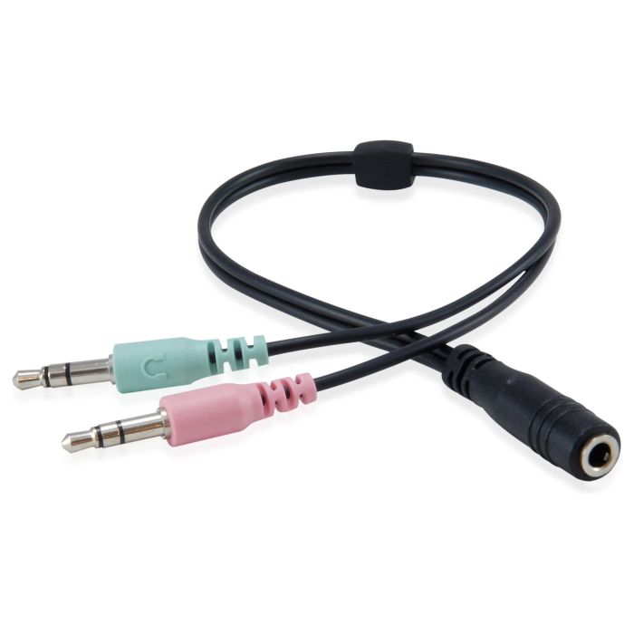 Equip Auriculares Estéreo Jack 3.5 mm Ultraligeros Con Micrófono Flexible Ajustable Negro