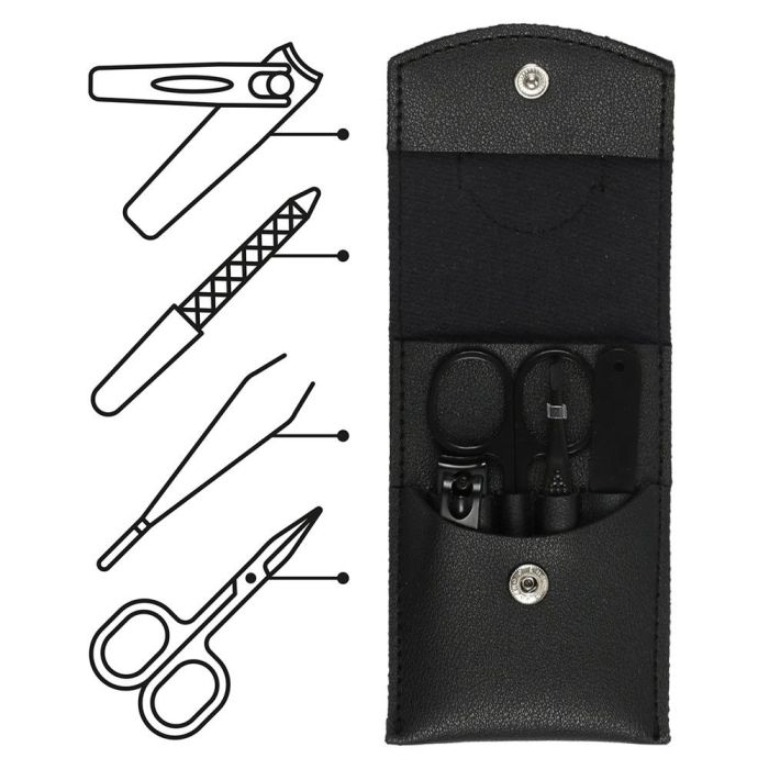 Cosmetic Club Juego 4 Piezas Manicura Pour Lui Negro con Funda-Estuche 7x10x2 cm 3 Cosmetic Club Juego 4 Piezas Manicura Pour Lui Negro con Funda-Estuche 7x10x2 cm 3