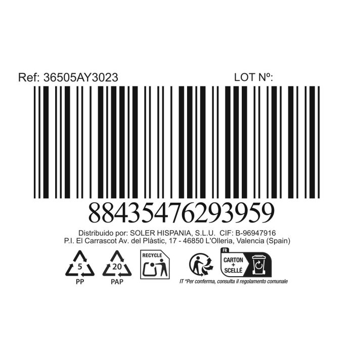 Privilege Cesta Cónica de Mimbre Rectangular con Asa 30 cm x 23 cm x 9 cm (8 Unidades)