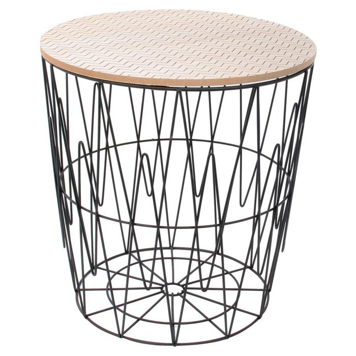 Home Deco Factory Mesa Varilla Zigzag Mobilier Design Tapa Madera Extraíble Altura 40 cm 0 Home Deco Factory Mesa Varilla Zigzag Mobilier Design Tapa Madera Extraíble Altura 40 cm 0