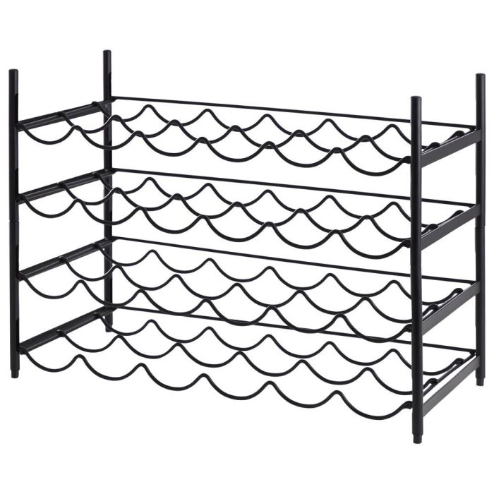 Day Botellero para 12 Botellas Alambre Negro Guardar y Presentar Vinos 4