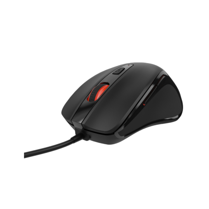 NATEC NMY-2047 Ratón Óptico Cableado USB Tipo A 4000 DPI 5 Botones Mano Derecha Negro Iluminación RGB para Oficina