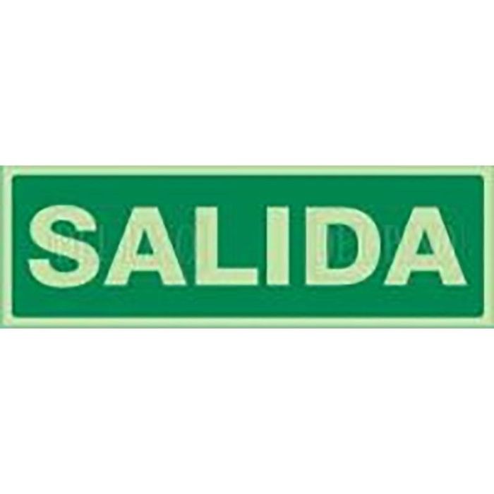DUVER 1016 Señal de Salida Luminiscente con Letras de Plástico 297x105 mm