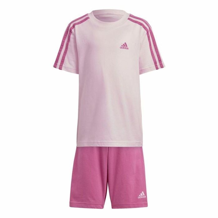 Conjunto Deportivo para Niños Adidas 3 Stripes Rosa 0 Conjunto Deportivo para Niños Adidas 3 Stripes Rosa 0