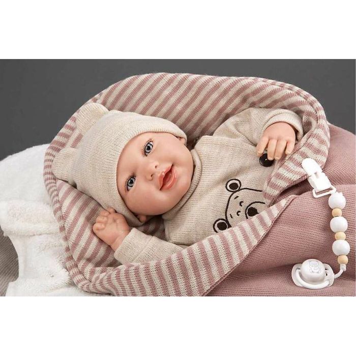 Muñeco reborn arias 45 cm lain c/saco dormir 1