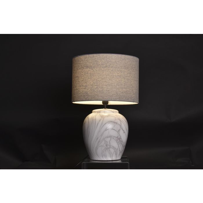 DKD Home Decor Lámpara Sobremesa Moderno Blanco Gris 38 x 58 x 38 cm 1 DKD Home Decor Lámpara Sobremesa Moderno Blanco Gris 38 x 58 x 38 cm 1