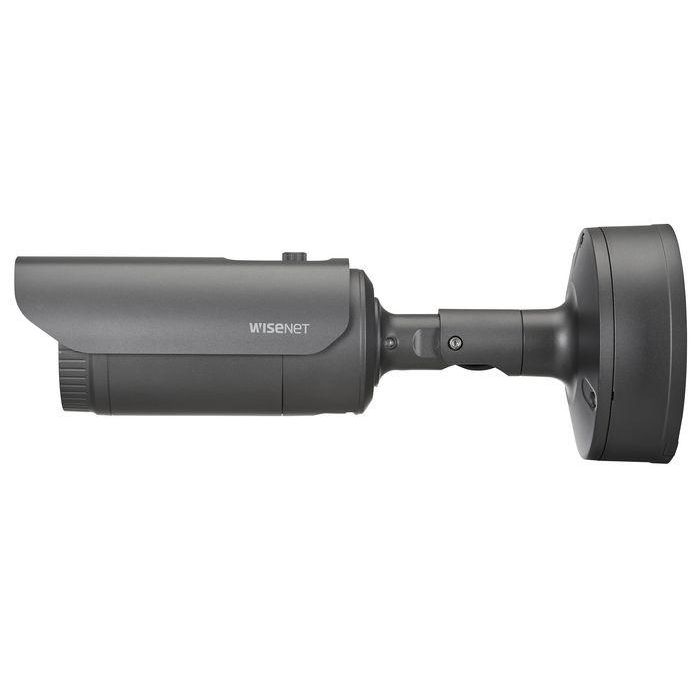 Hanwha Cámara IP bullet 2M AI x12 (5.2-62.4mm) antivandálica IR70 WDR IK10 IP66 IP67 NEMA 4X 12/24V/PoE Wisenet X 2