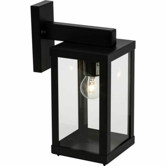 Brilliant Aplique de Exterior GAIA, Lámpara de Pared E27 para 1x60W, Metal y Cristal, Color Negro, Bombilla no Incluida. 0 Brilliant Aplique de Exterior GAIA, Lámpara de Pared E27 para 1x60W, Metal y Cristal, Color Negro, Bombilla no Incluida. 0