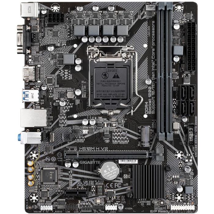 Gigabyte H510M H V2 Placa Base para Intel Core 11th Gen LGA 1200 DDR4 M.2 PCIe 3.0 GbE LAN Micro ATX 1 Gigabyte H510M H V2 Placa Base para Intel Core 11th Gen LGA 1200 DDR4 M.2 PCIe 3.0 GbE LAN Micro ATX 1