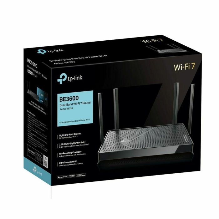 TP-Link Archer BE3600 Router Wi-Fi 7 Inalámbrico Doble Banda 2.4/5GHz 2.5 Gigabit Ethernet 2882 Mbps MU-MIMO USB Negro 10