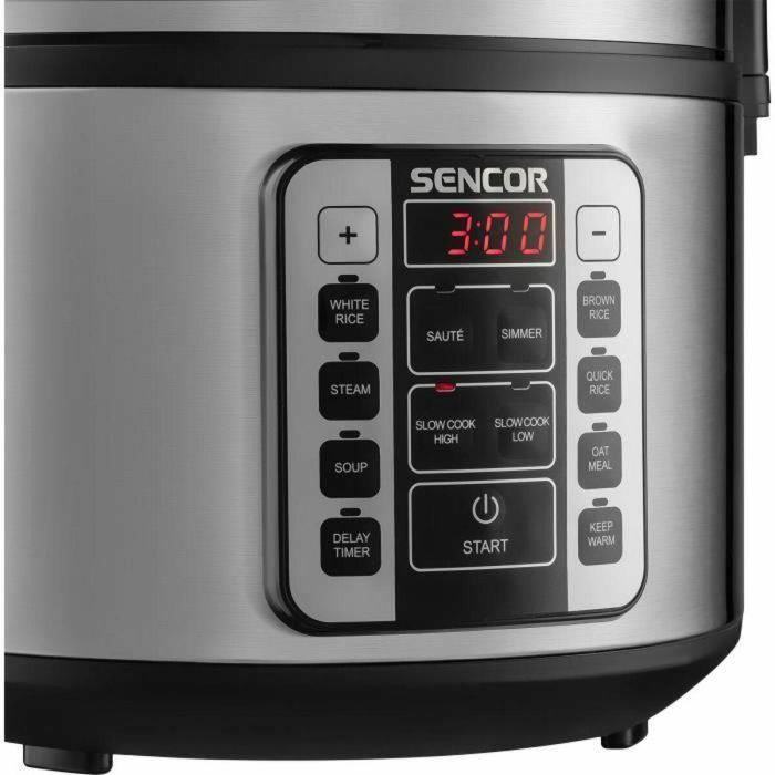 Olla arrocera multifuncional - SENCOR - SRM 3151BK - 700 W - 1,5 L - Acero inoxidable 1