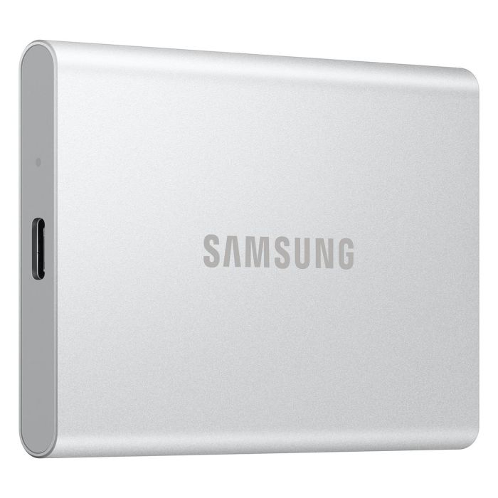 SAMSUNG Portable SSD T7 1TB USB-C 3.2 Gen 2 (10 Gbps) Externo Aluminio Plata - MU-PD1T0G/WW