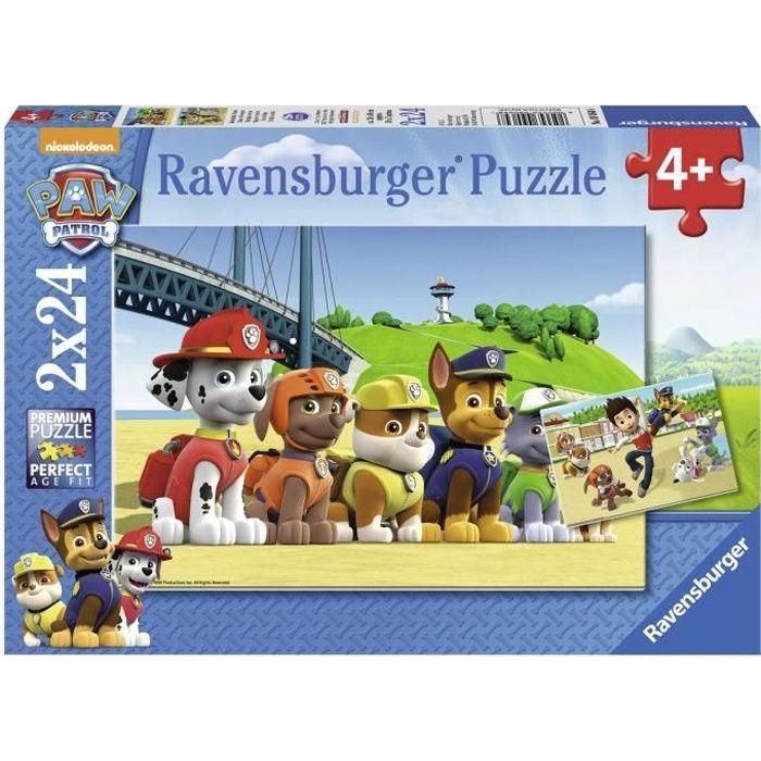 Ravensburger Rompecabezas Patrulla Canina Heroic Dogs 2x24 piezas para niños | Incluye 2 pósters. A partir de 4 años.