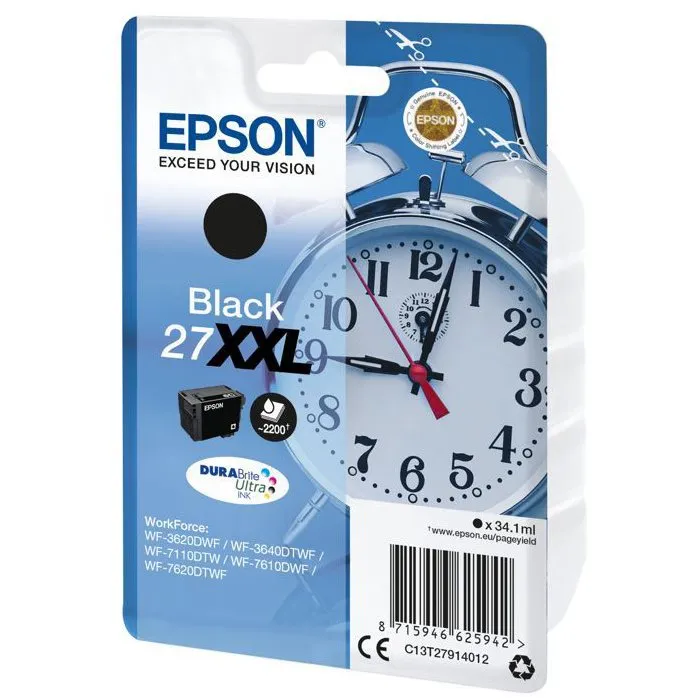 Epson Cartucho 27XXL Negro Muy Alta Capacidad 34.1ml - Paquete de 1 1