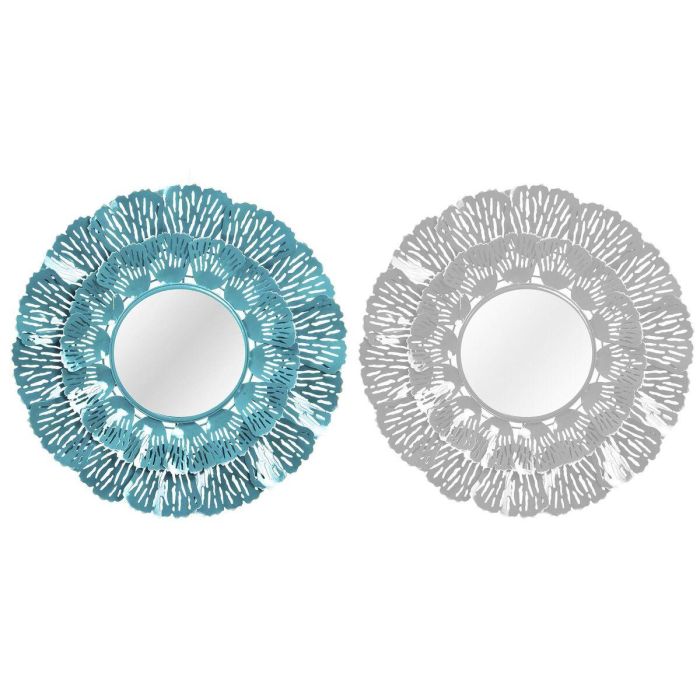Espejo de pared DKD Home Decor Azul Blanco Coral Mediterráneo 60 x 7 x 60 cm (2 Unidades) (2 Piezas) 0 Espejo de pared DKD Home Decor Azul Blanco Coral Mediterráneo 60 x 7 x 60 cm (2 Unidades) (2 Piezas) 0