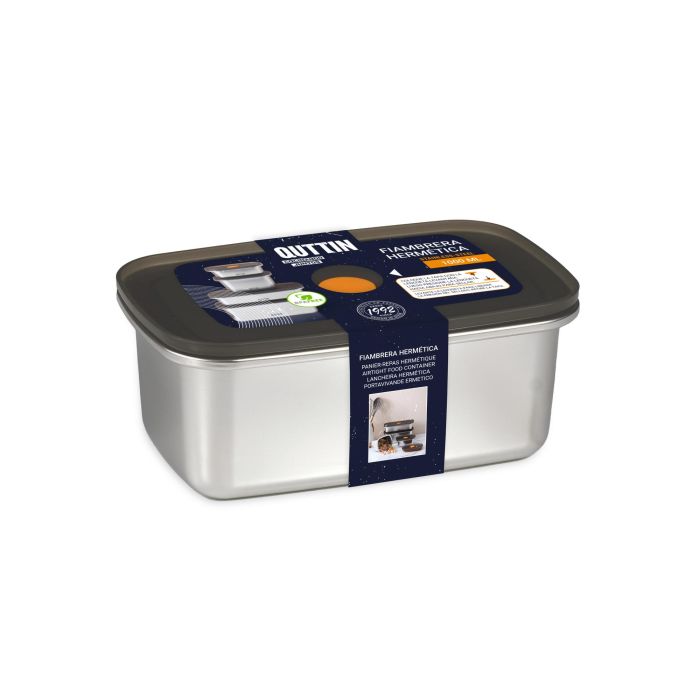 Fiambrera hermética rectangular 1000 ml Quttin (12 Unidades) 4 Fiambrera hermética rectangular 1000 ml Quttin (12 Unidades) 4