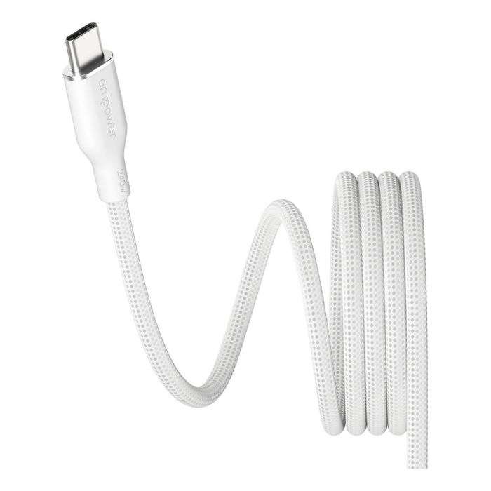 PanzerGlass empower Magnetic Cable USB-C to USB-C 240W, USB 2.0, 1.5m, Color Blanco Plateado, 1 Unidad 5 PanzerGlass empower Magnetic Cable USB-C to USB-C 240W, USB 2.0, 1.5m, Color Blanco Plateado, 1 Unidad 5