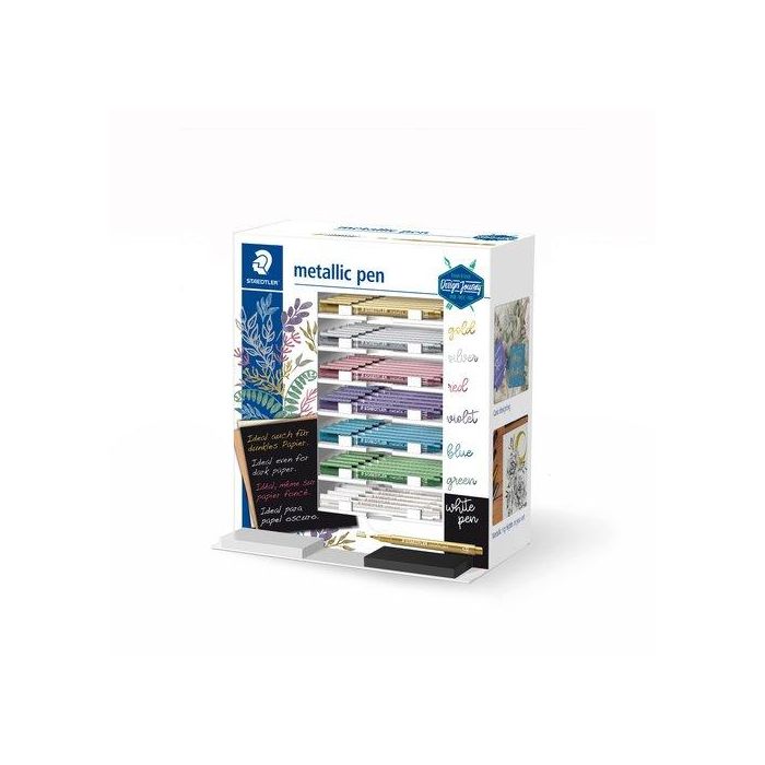 Marcador T.Opaca No Perm. Staedtler 8323 Metalico Expositor De 70