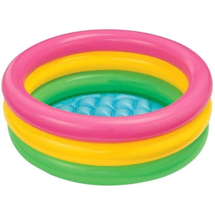 Piscina hinchable 3 aros colores con suelo hinchable (capacidad 56 litros) (1/3 años) 86x25 cm Piscina hinchable 3 aros colores con suelo hinchable (capacidad 56 litros) (1/3 años) 86x25 cm