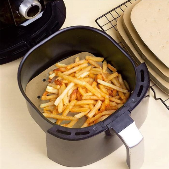 Algon Set 40 Papeles Perforados Cuadrados para Airfryer de 23 cm (24 Unidades) 1