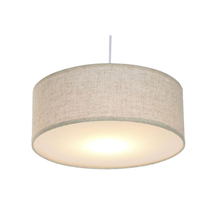 DKD Home Decor Lámpara de Techo Plafón Cuadrado Urban, Color Crudo, 40x40x15 cm, compatible E27 50W, Fabricado en Lino y Poliéster 6 DKD Home Decor Lámpara de Techo Plafón Cuadrado Urban, Color Crudo, 40x40x15 cm, compatible E27 50W, Fabricado en Lino y Poliéster 6
