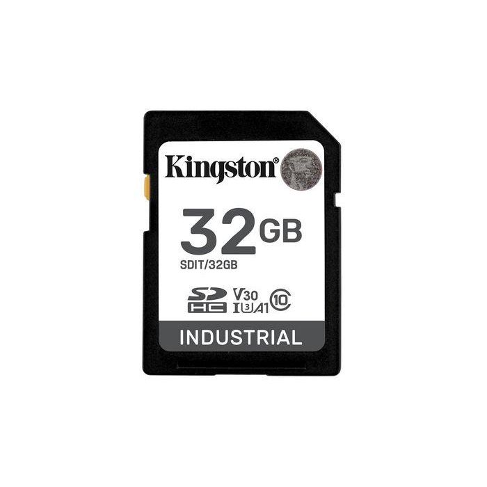 Kingston Tarjeta SD Industrial 32GB pSLC UHS-I U3 A1 hasta 100MB/s -40°C a 85°C para Automatización/POS 0 Kingston Tarjeta SD Industrial 32GB pSLC UHS-I U3 A1 hasta 100MB/s -40°C a 85°C para Automatización/POS 0