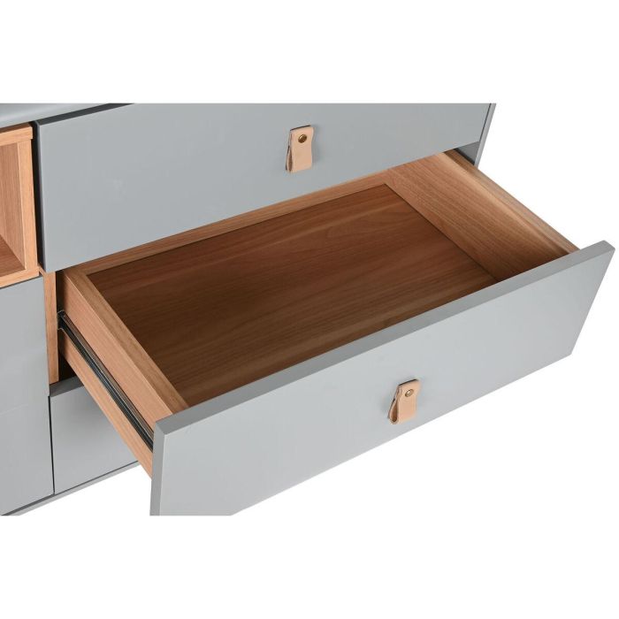Cómoda Home ESPRIT Azul Gris Natural Polipropileno Madera MDF 120 x 40 x 75 cm 5 Cómoda Home ESPRIT Azul Gris Natural Polipropileno Madera MDF 120 x 40 x 75 cm 5