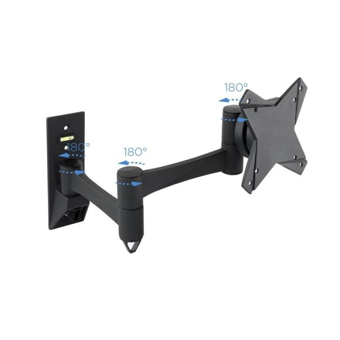 Tooq Soporte Pared TV LP2323TN-B para Pantallas 13"-27" Giratorio e Inclinable, VESA 75x75/100x100, Negro 2 Tooq Soporte Pared TV LP2323TN-B para Pantallas 13"-27" Giratorio e Inclinable, VESA 75x75/100x100, Negro 2