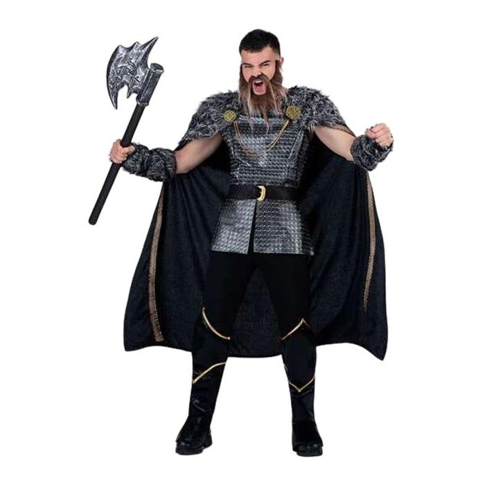 Disfraz jefe vikingo capa, túnica, cinturón, manguitos y cubrebotas talla XXL 3 Disfraz jefe vikingo capa, túnica, cinturón, manguitos y cubrebotas talla XXL 3