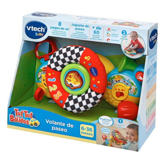 V-Tech Volante Interactivo Infantil 80-192522 con Voz, Luces y Música para Aprender Educación Vial y Conducción 1