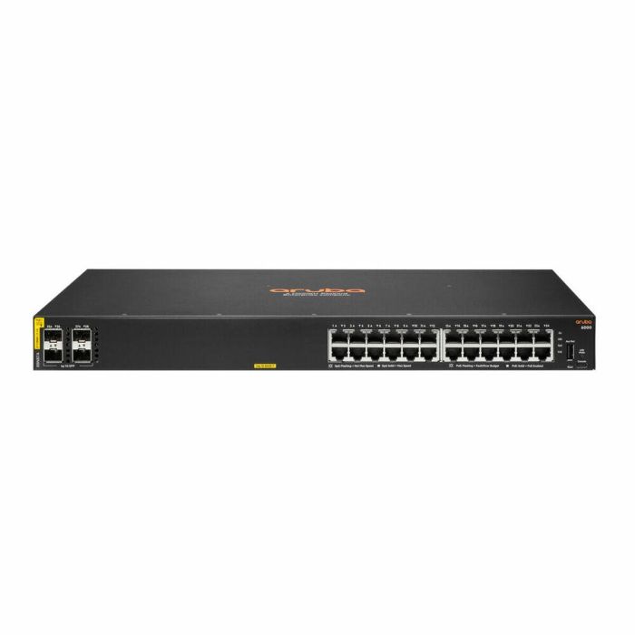 HP Enterprise Aruba 6000 Switch CX 24G + 4SFP PoE+ (370W) Gestionado L3 Gigabit Ethernet Montaje en Rack 1U