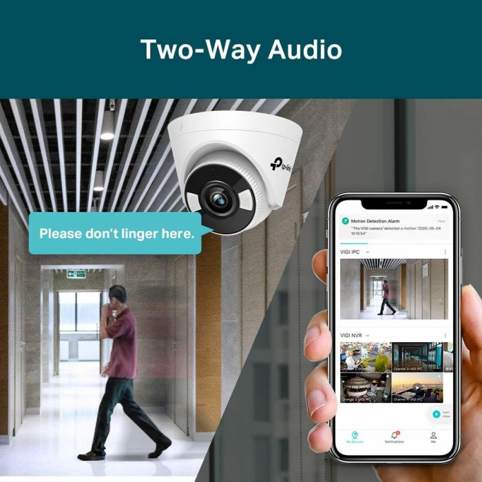 TP-Link VIGI C450 Cámara de Seguridad IP Torreta 5MP 2880x1620 Visión Nocturna 30m Audio 2 Vías Interior Alámbrica Techo 25 TP-Link VIGI C450 Cámara de Seguridad IP Torreta 5MP 2880x1620 Visión Nocturna 30m Audio 2 Vías Interior Alámbrica Techo 25