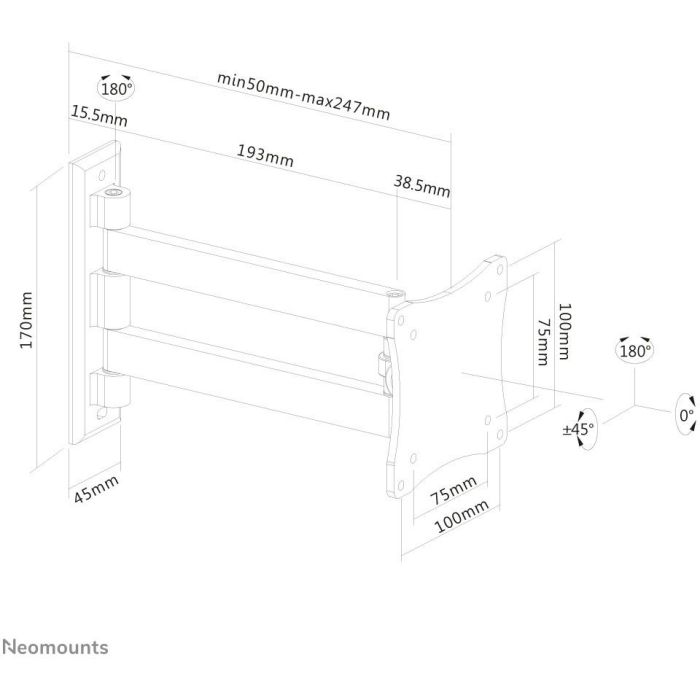 Soporte TV Neomounts FPMA-W820BLACK 10-27" 15 kg 2 Soporte TV Neomounts FPMA-W820BLACK 10-27" 15 kg 2