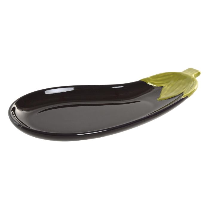 DKD Home Decor Bandeja Gres Lila Verde 11 x 2 x 26 cm (4 Unidades)