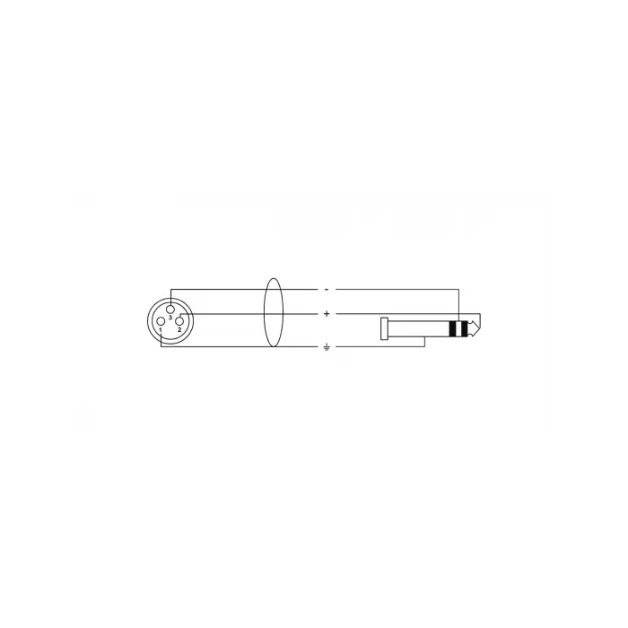 Cordial Cable de Audio XLR Hembra a Jack Estéreo - 1M Cordial 1