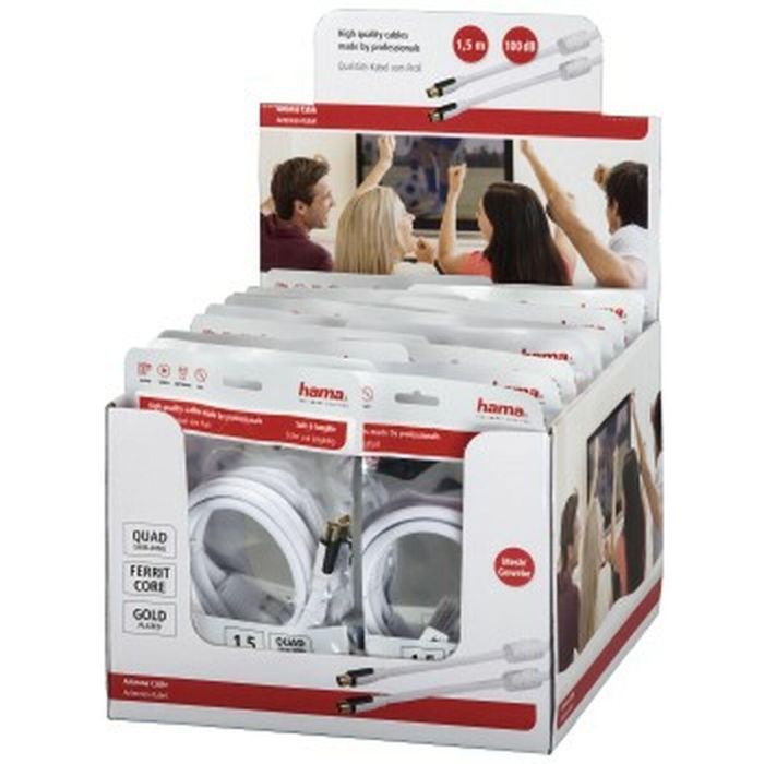 Cable de Antena Hama 00056578 Blanco 1,5 m 0 Cable de Antena Hama 00056578 Blanco 1,5 m 0