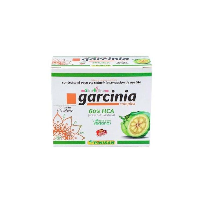 PINISAN Garcinia Complex con Garcinia Cambogia (60% HCA) y L-Triptófano para Control de Peso y Apetito 60 Cápsulas