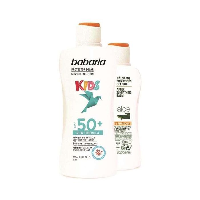 Babaria Lote Solar Infantil SPF 50+ Leche Protectora 200ml + After Sun 100ml Piel Sensible Waterproof - Set 2 pz 0 Babaria Lote Solar Infantil SPF 50+ Leche Protectora 200ml + After Sun 100ml Piel Sensible Waterproof - Set 2 pz 0