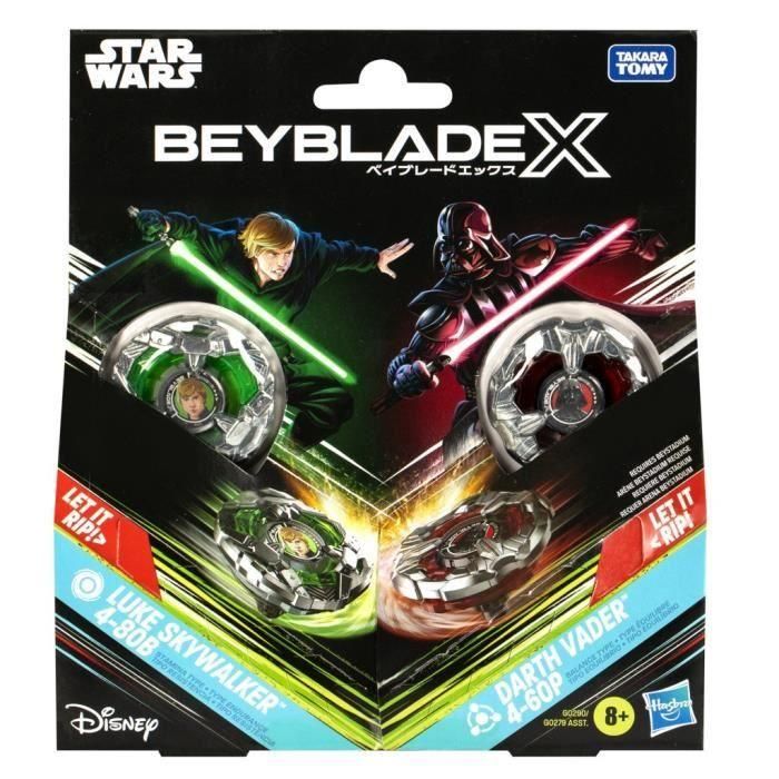 Beyblade X y Star Wars, colaboración Luke Skywalker 4-80B vs. Darth Vader 4-60B, paquete múltiple 2