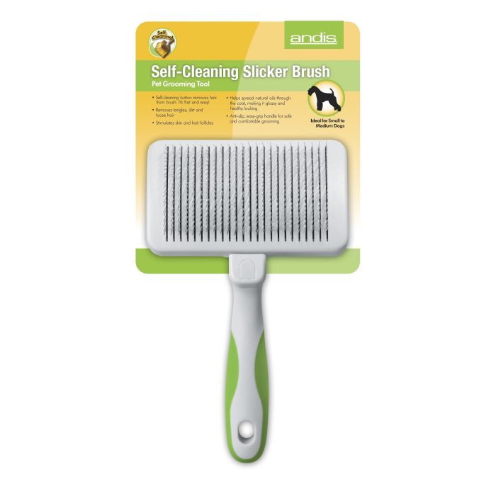 Andis Carda de Limpieza Automática para Perros y Gatos - Cepillo Alisador para Manto Brillante y Saludable, Acero Inoxidable 1 Andis Carda de Limpieza Automática para Perros y Gatos - Cepillo Alisador para Manto Brillante y Saludable, Acero Inoxidable 1