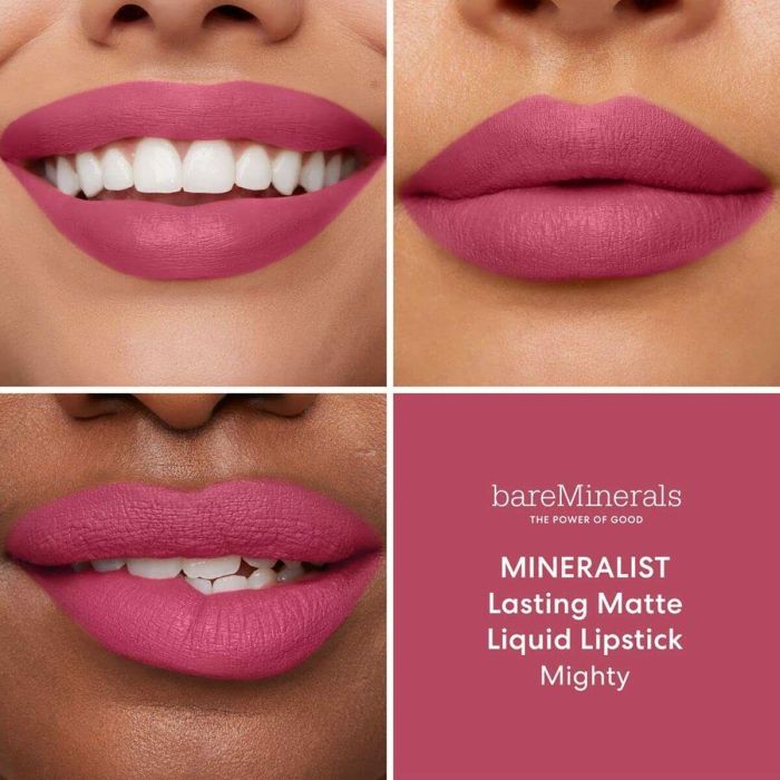 Bare Minerals #mighty Pintalabios Líquido MINERALIST Comfort Matte, Intenso Aterciopelado, Hidratante Larga Duración, Vegano, 4 ml 1