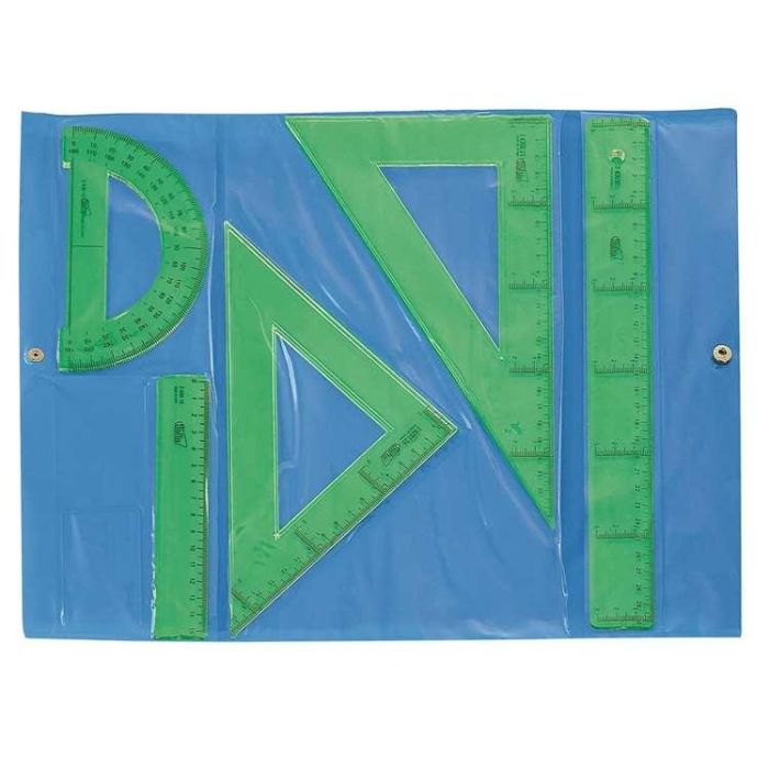 Safta Conjunto de Dibujo Escolar Completo con Reglas Verdes para Niños de 3 Años - Material Preescolar
