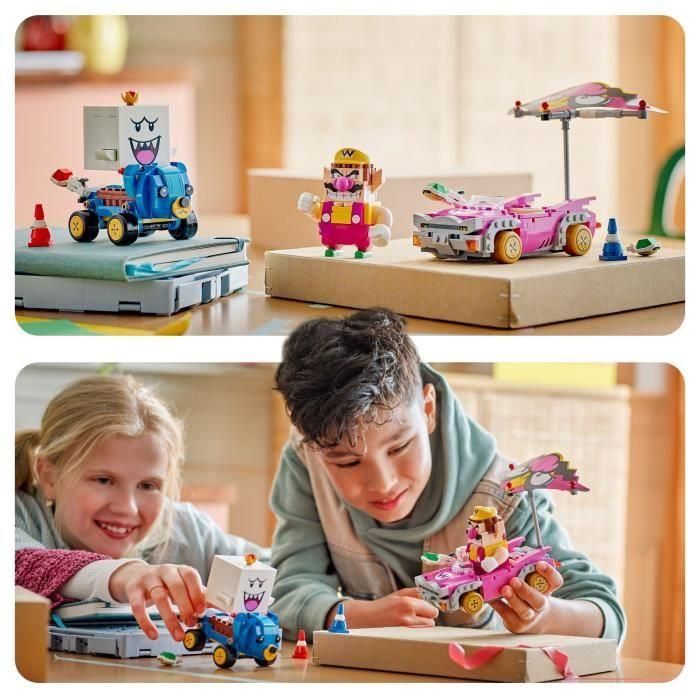 LEGO 72038 Super Mario Kart Wario y Rey Boo - Juego de Vehículos de Juguete con Función de Lanzamiento de Caparazones 4