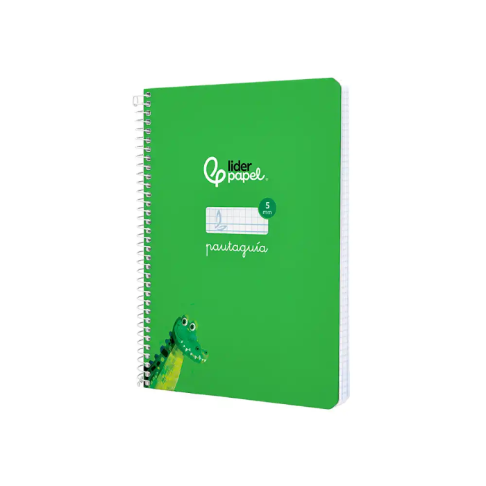Liderpapel Cuaderno Espiral A5 Tapa Dura 80 Hojas 90gr Cuadro Pautado 5mm Color Verde 3