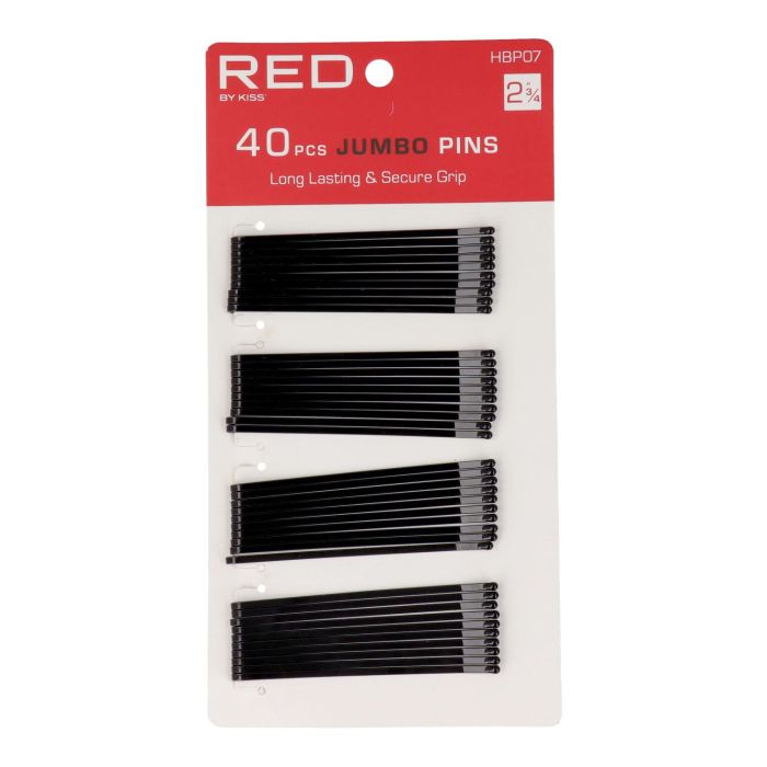 Red Kiss Jumbo Pins 2 3.4 40 Pcs Black