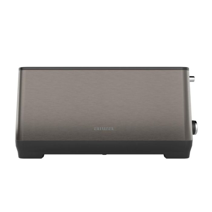 Aiwa ABT-1600 Tostadora con 2 Ranuras Extraanchas y 1600 W de Potencia, Acero Inoxidable Antihuellas, Accesorio Calientapanecillos y Bandeja Recogemigas 1