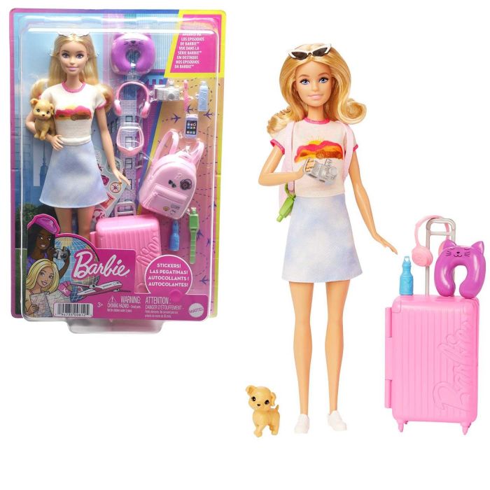 Barbie Hjy18 Muñeca Malibú Roberts ¡Vámonos de Viaje! con Perrito, Accesorios de Viaje y Maleta It Takes Two +3 Años 0 Barbie Hjy18 Muñeca Malibú Roberts ¡Vámonos de Viaje! con Perrito, Accesorios de Viaje y Maleta It Takes Two +3 Años 0